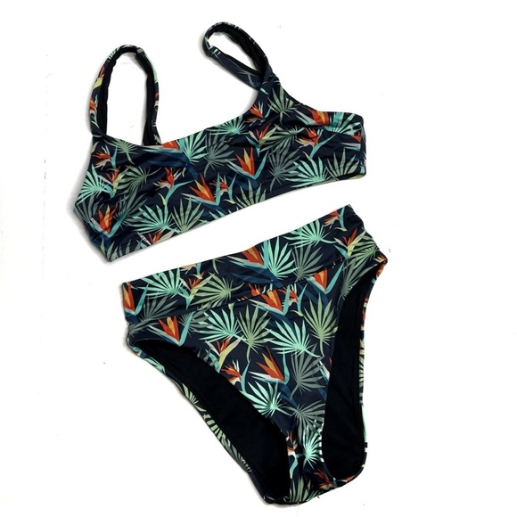 MeUndies Bird of Paradise Wide High Waisted Bikini Bottoms Small - Picture 1 of 4
